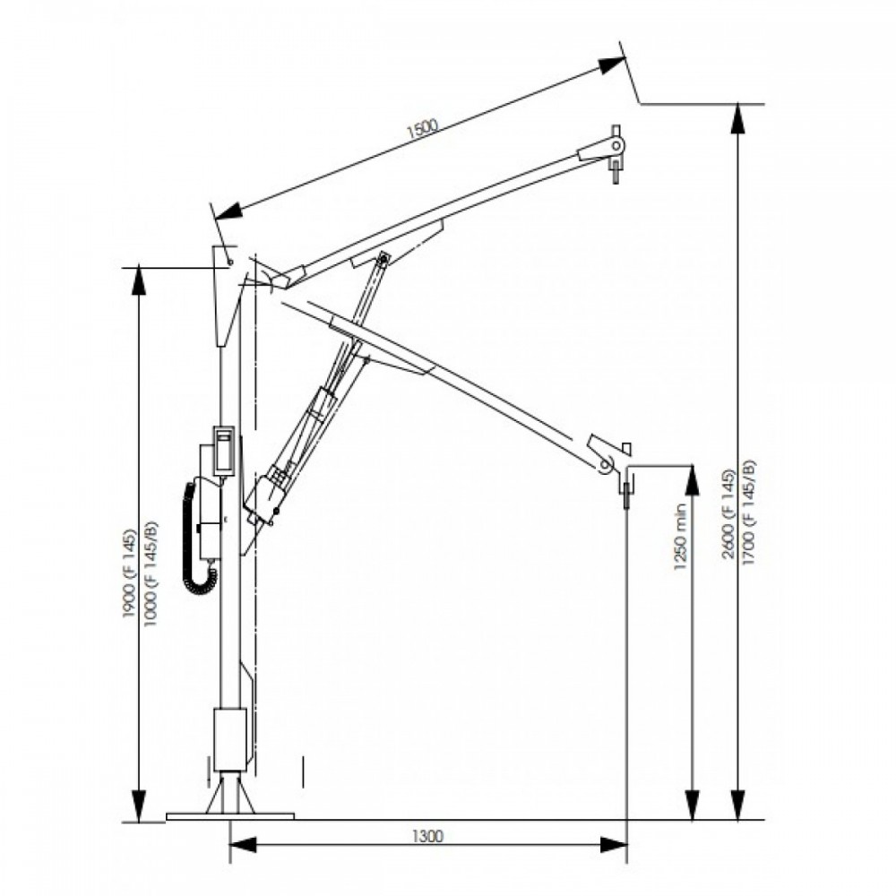 Σταθερός Γερανός Πισίνας & Θάλασσας F145 / F145B – Ανυψωτική Ικανότητα 140kg Σταθερός Γερανός Πισίνας & Θάλασσας F145 / F145B – Ανυψωτική Ικανότητα 140kg