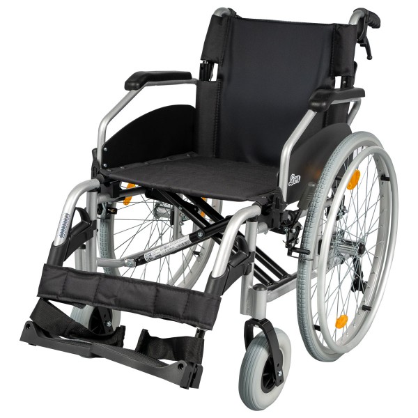 Πτυσσόμενο Αναπηρικό Αμαξίδιο Αλουμινίου ALU IV "Lion" 3 Θέσεων Ύψους Καθίσματος. Πλάτος Καθίσματος 41cm. Ασημί. 0810804.