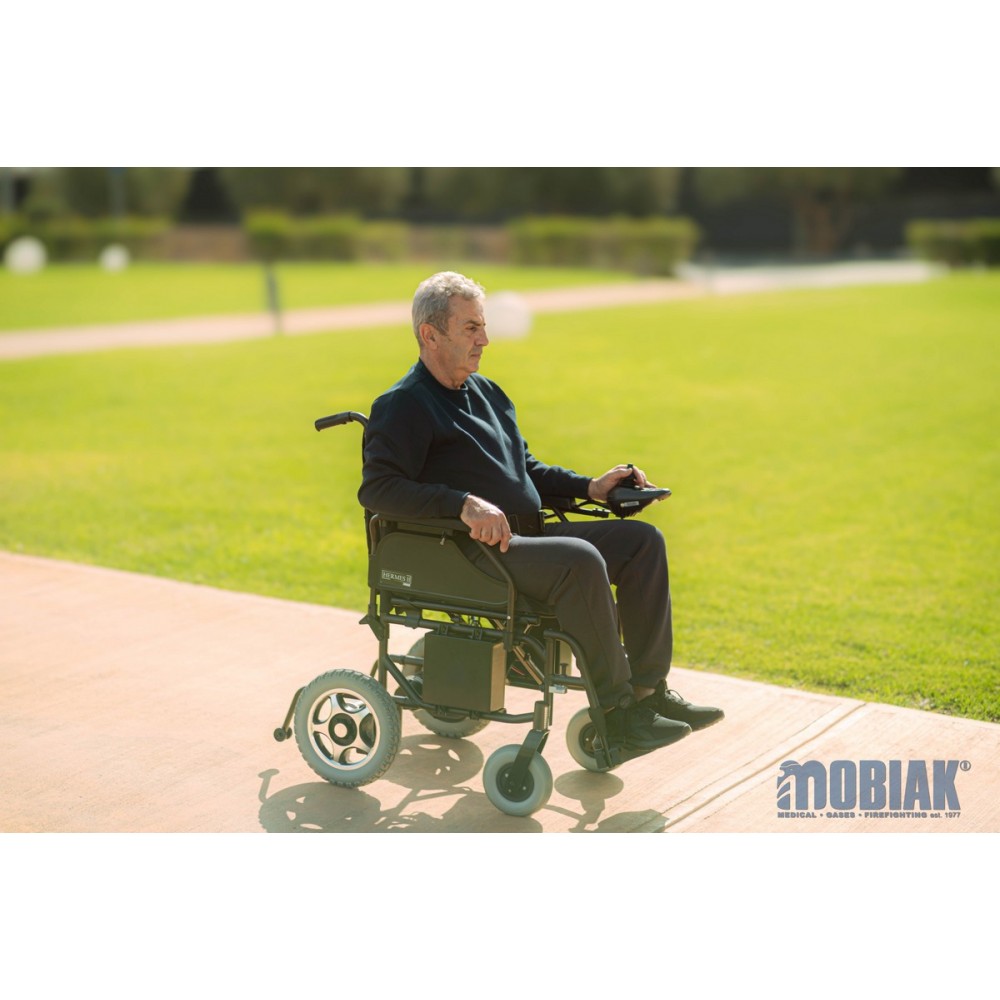 Αμαξίδιο Ηλεκτροκίνητο “HERMES II”. Πτυσσόμενο. Πλάτος Καθίσματος 45cm. Βάρος Χρήστη 120Kg. Σκούρο Γκρι. 0811315. Αμαξίδιο Ηλεκτροκίνητο “HERMES II”. Πτυσσόμενο. Πλάτος Καθίσματος 45cm. Βάρος Χρήστη 120Kg. Σκούρο Γκρι. 0811315.