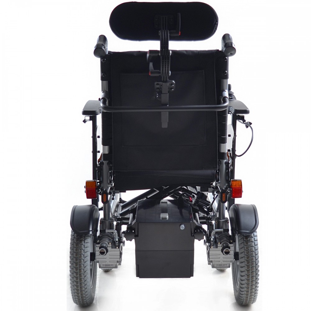 Ανακλινόμενο Ηλεκτροκίνητο Αναπηρικό Αμαξίδιο Αλουμινίου TITAN Recliner. Πλάτος Καθίσματος 44 cm. Ασημί. 0811317.  