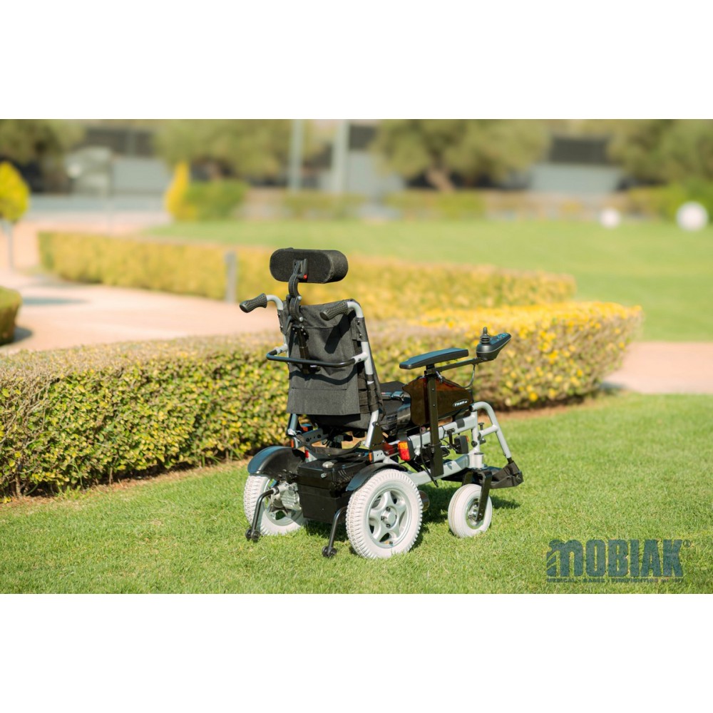 Ανακλινόμενο Ηλεκτροκίνητο Αναπηρικό Αμαξίδιο Αλουμινίου TITAN Recliner. Πλάτος Καθίσματος 44 cm. Ασημί. 0811317.  