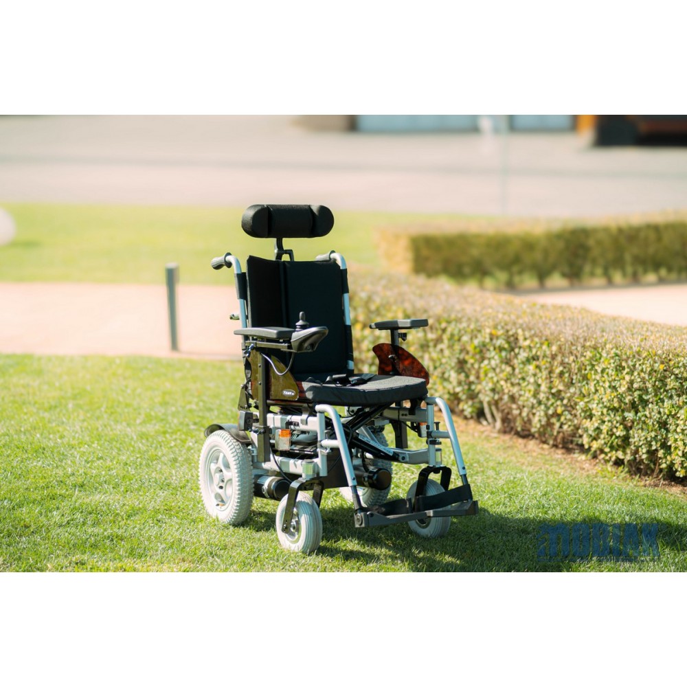 Ανακλινόμενο Ηλεκτροκίνητο Αναπηρικό Αμαξίδιο Αλουμινίου TITAN Recliner. Πλάτος Καθίσματος 44 cm. Ασημί. 0811317.  