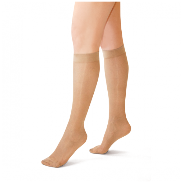 Ελαστικές Κάλτσες Κάτω Γόνατος BBF Διαβαθμισμένης Συμπίεσης 12-14 mmHg. 70 den. Μπεζ.