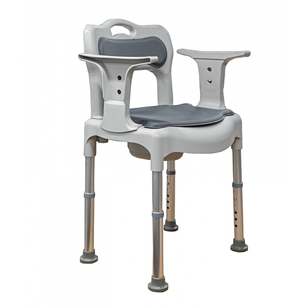 Καρέκλα Μπάνιου Διπλής Χρήσης με Δοχείο Τουαλέτα WC 2,5lt. Ρυθμιζόμενο Ύψος & Αποσπώμενα Μέρη. Γκρι. 0803390. Καρέκλα Μπάνιου Διπλής Χρήσης με Δοχείο Τουαλέτα WC 2,5lt. Ρυθμιζόμενο Ύψος & Αποσπώμενα Μέρη. Γκρι. 0803390.