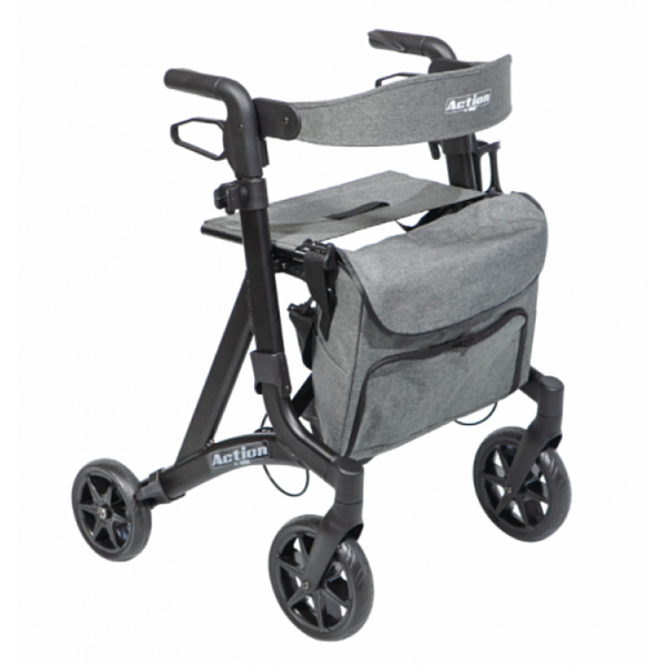 Περιπατητήρας Αλουμινίου Πτυσσόμενος Rollator “Action Black”. Μαύρο. 0803610.  Περιπατητήρας Αλουμινίου Πτυσσόμενος Rollator “Action Black”. Μαύρο. 0803610.