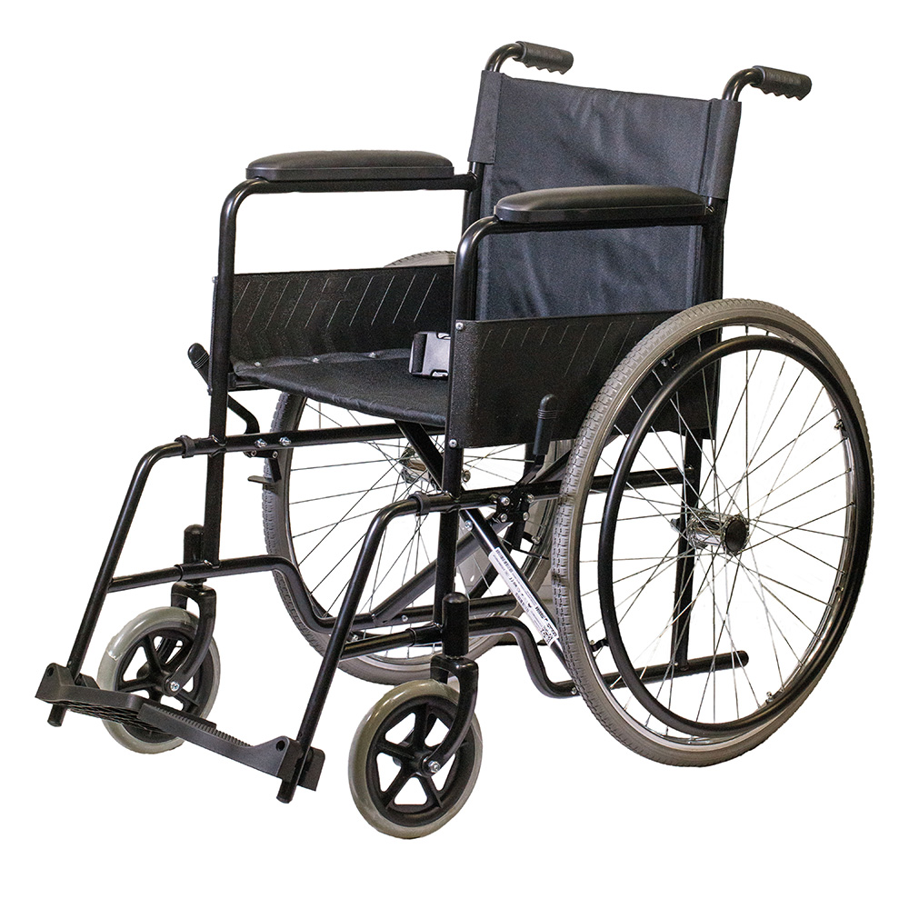 Αναπηρικό Αμαξίδιο Απλού Τύπου Basic I MobiakCare. Πλάτος Καθίσματος 46cm. Μαύρο. 