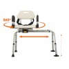 Περιστρεφόμενο Κάθισμα Μεταφοράς Μπανιέρας 360°. Ρυθμιζόμενου Ύψους. Αλουμινίου. Μέγιστο Βάρος Χρήστη 136Kg.  