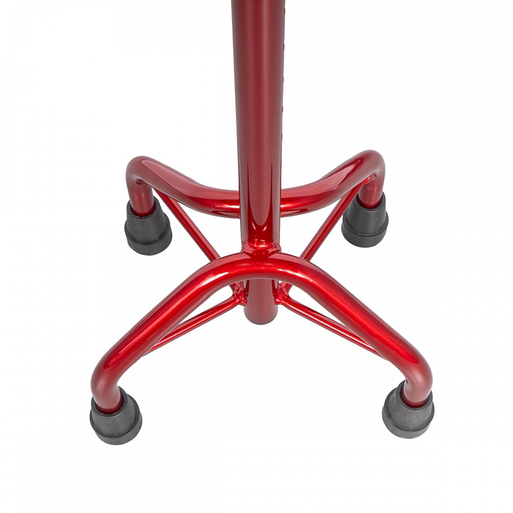 Μπαστούνι PREMIUM Τετράποδης Βάσης με Κλειστή Εργονομική Λαβή. Μέγιστο Βάρος Χρήστη 136Kg. Κόκκινο. 0805663. 