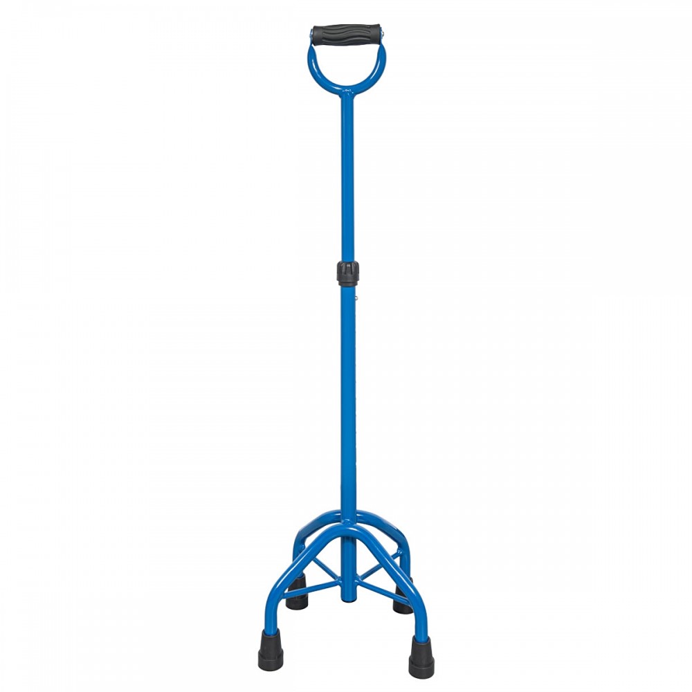 Μπαστούνι PREMIUM Τετράποδης Βάσης με Κλειστή Εργονομική Λαβή. Μέγιστο Βάρος Χρήστη 136Kg. Μπλε. 0805664.