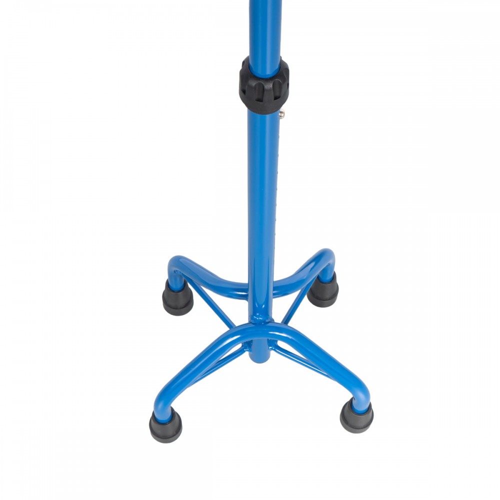 Μπαστούνι PREMIUM Τετράποδης Βάσης με Κλειστή Εργονομική Λαβή. Μέγιστο Βάρος Χρήστη 136Kg. Μπλε. 0805664.