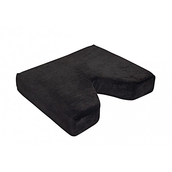 Mαξιλάρι Memory Foam Αποφόρτισης Κόκκυγα με Εγκοπή Σχήματος "V". 39x45x7,5cm. Μαύρο. 0807627. 