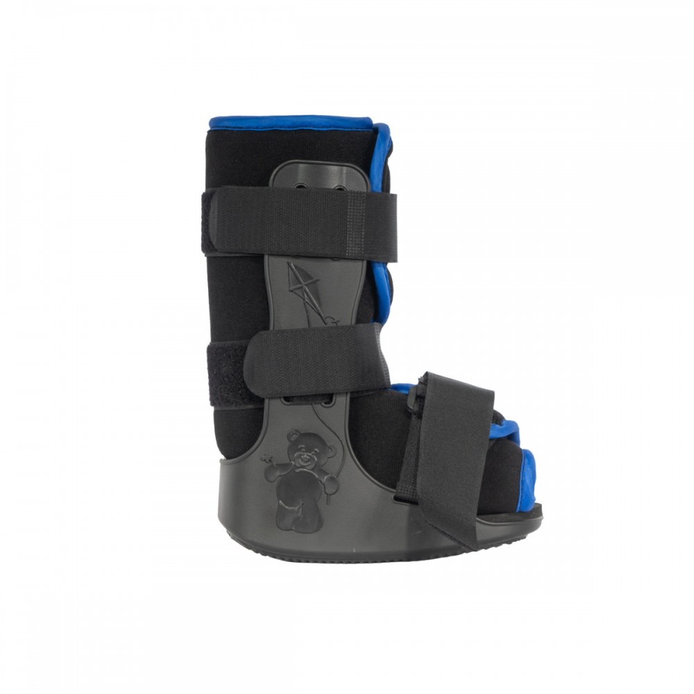 Παιδική Μπότα Καταγμάτων L2416 με Εσωτερικές Μπανέλες. Αντιολισθητικό Πέλμα Rocker Bottom. Αμφιδέξια. Μαύρο. 