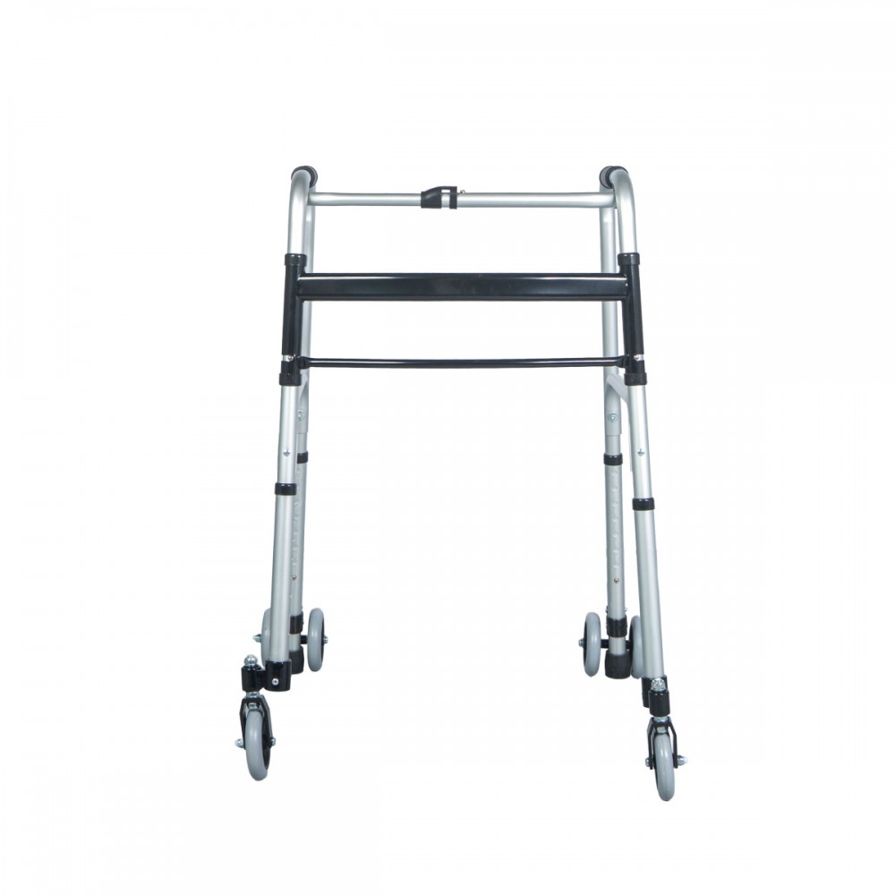 Περιπατητήρας με Περιστρεφόμενους Τροχούς 360°. Αλουμινίου. Πτυσσόμενος. Μέγιστο Βάρος Χρήστη έως 136Kg. 0810643. 