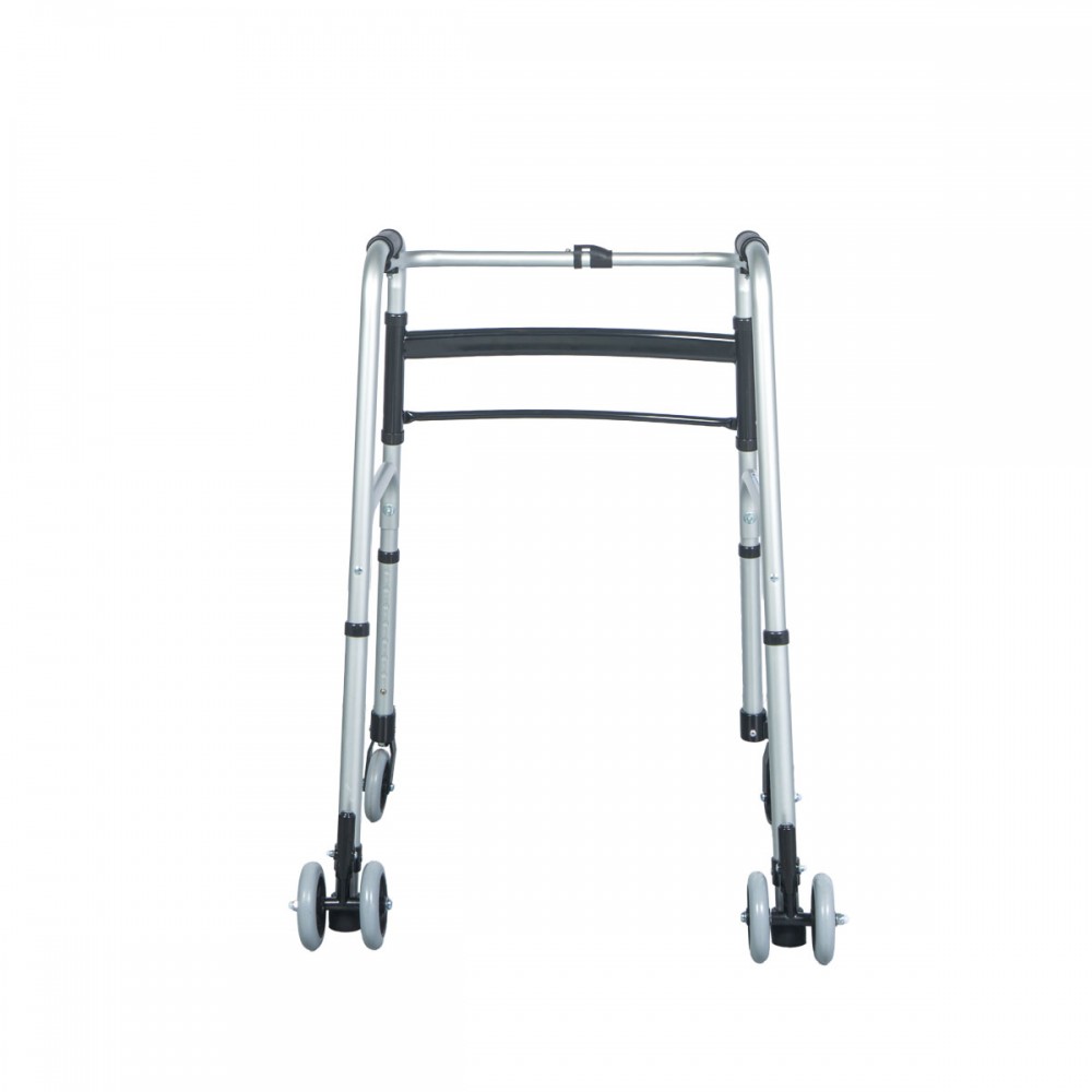 Περιπατητήρας με Περιστρεφόμενους Τροχούς 360°. Αλουμινίου. Πτυσσόμενος. Μέγιστο Βάρος Χρήστη έως 136Kg. 0810643. 