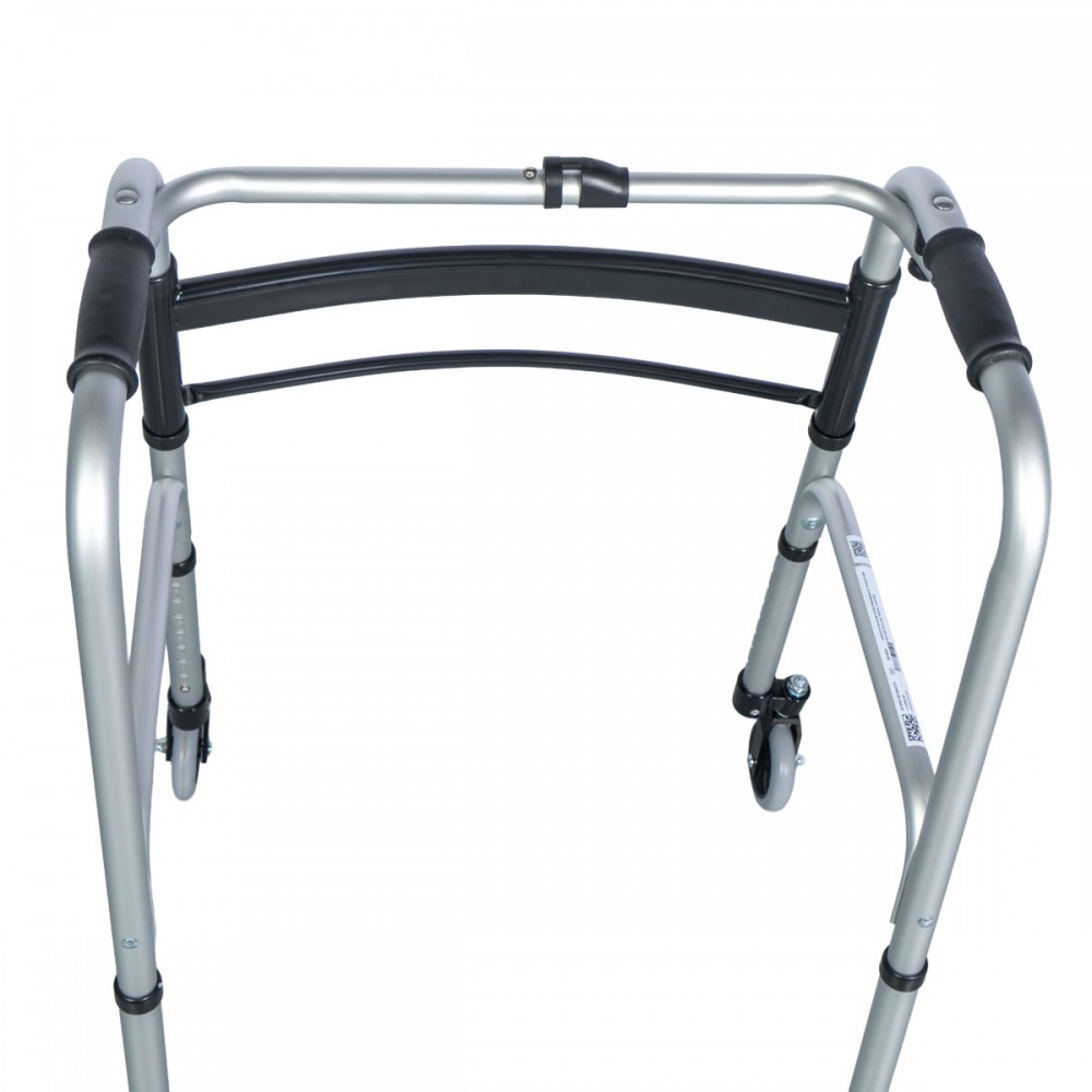 Περιπατητήρας με Περιστρεφόμενους Τροχούς 360°. Αλουμινίου. Πτυσσόμενος. Μέγιστο Βάρος Χρήστη έως 136Kg. 0810643. 