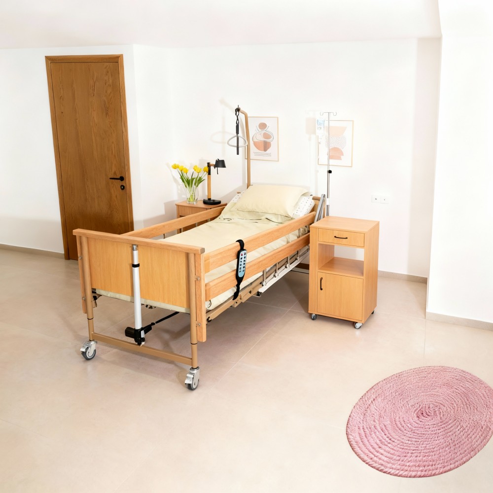 Ξύλινο Κομοδίνο με Τραπεζάκι "LUXURY" Αμφίπλευρης Πρόσβασης. 0811248. 