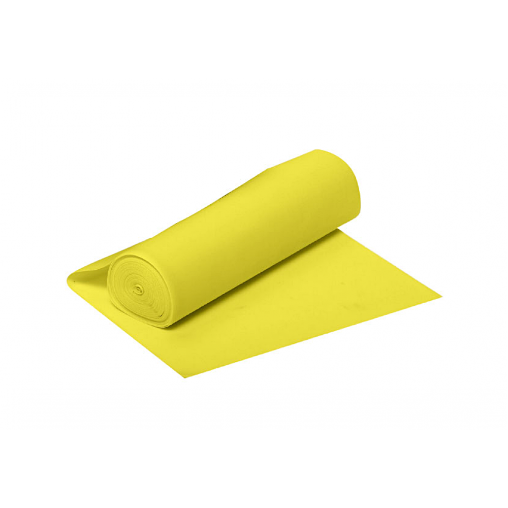 Ελαστική Ταινία Εξάσκησης CanDo® Exercise Stretch Band σε Ρολό. Κίτρινο Μαλακό 1x. Latex free. 5,5m x 12,7cm. 