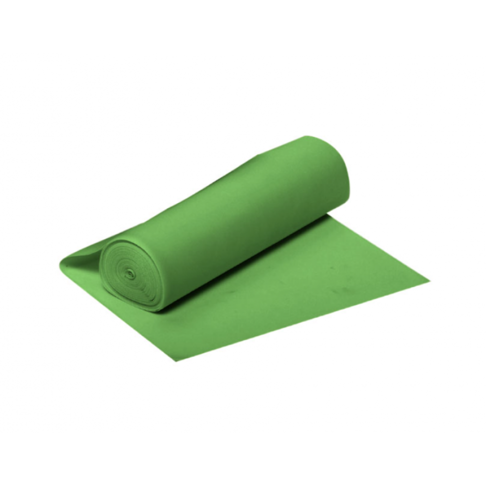 Ελαστική Ταινία Εξάσκησης CanDo® Exercise Stretch Band σε Ρολό. Πράσινο Μέτριο. Latex free. 5,5m x 12,7cm.