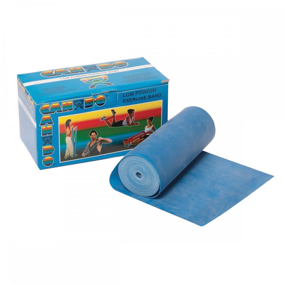 Ελαστική Ταινία Εξάσκησης CanDo® Exercise Stretch Band σε Ρολό. Μπλε Σκληρό. Latex free. 5,5m x 12,7cm.