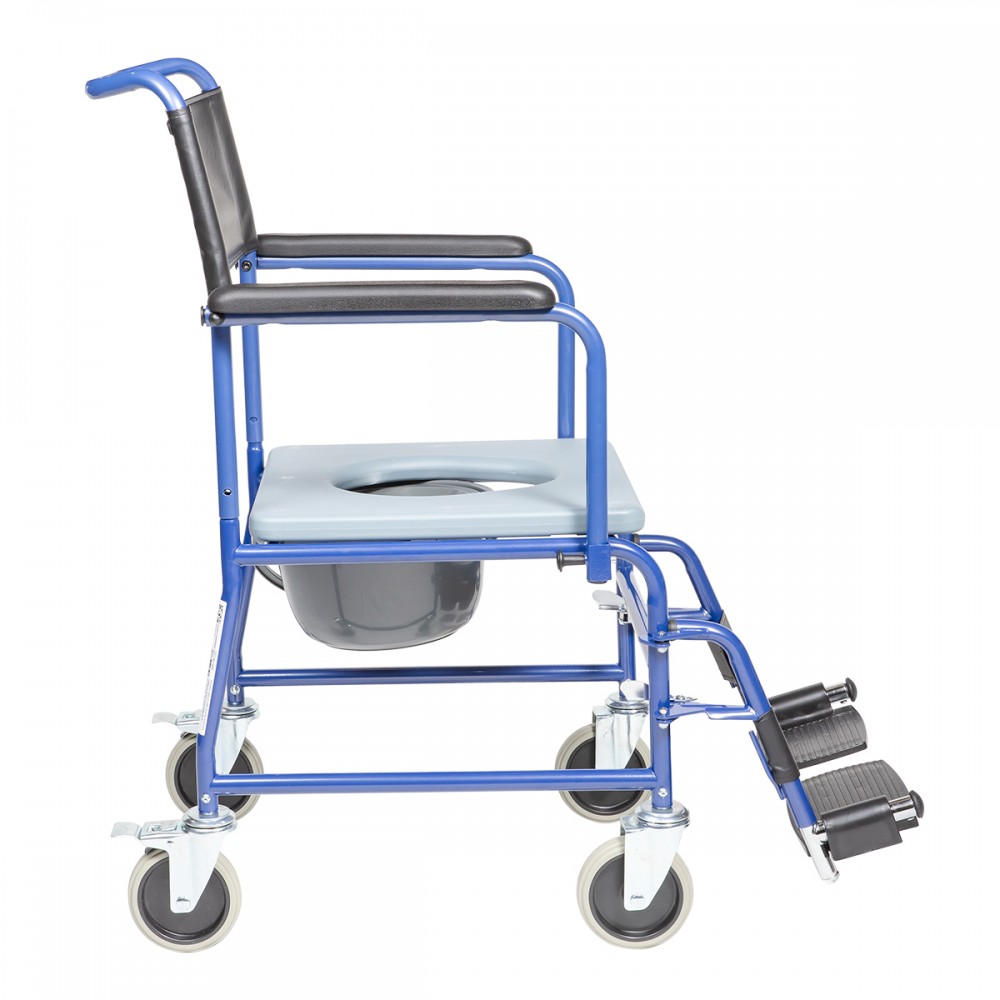 Αναπηρικό Αμαξίδιο GEMINI BLUE με Δοχείο Τουαλέτας. Πλάτος Καθίσματος 44cm. Μπλε. 0811605. 