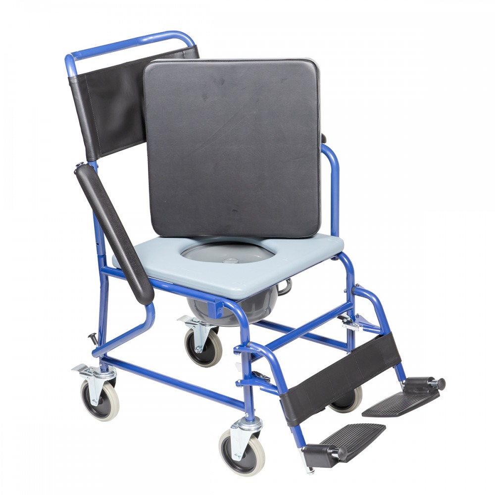 Αναπηρικό Αμαξίδιο GEMINI BLUE με Δοχείο Τουαλέτας. Πλάτος Καθίσματος 44cm. Μπλε. 0811605. 