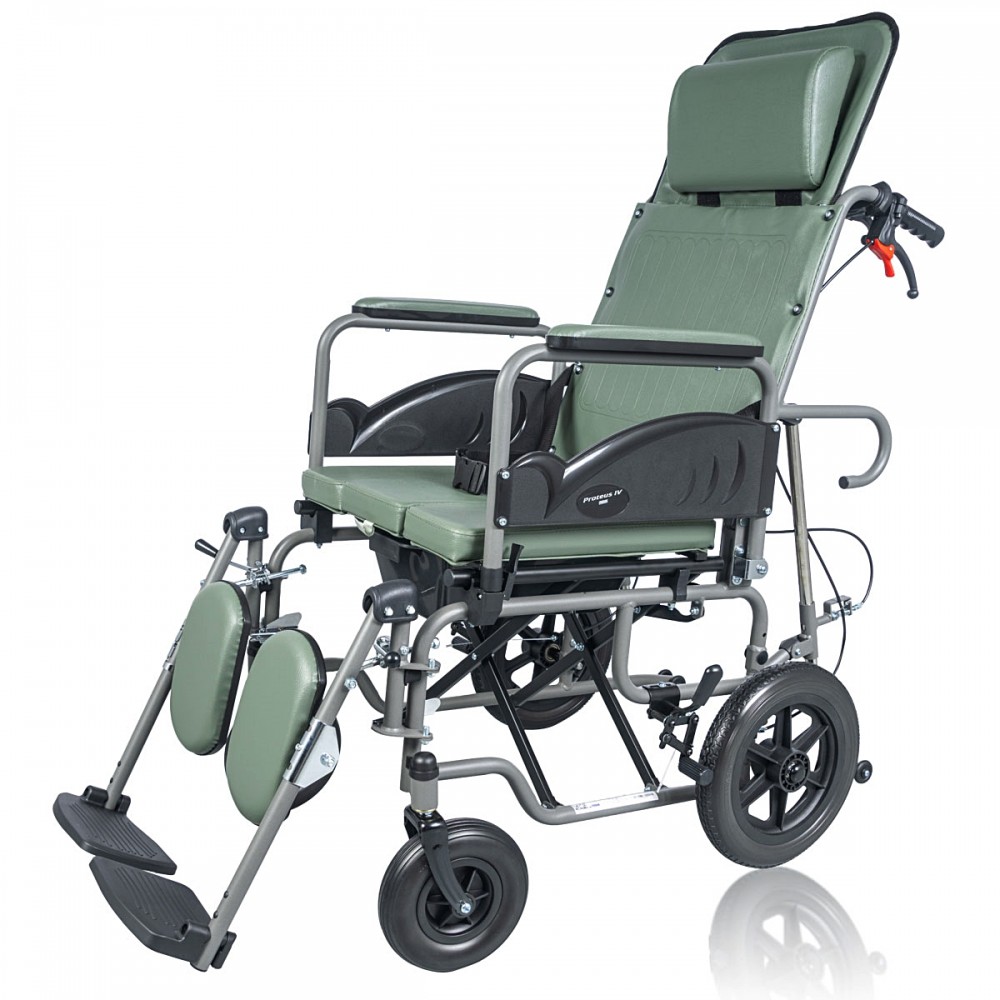 Αναπηρικό Ανακλινόμενο Αμαξίδιο  “PROTEUS IV” Reclining με Δοχείο Τουαλέτα Σχήματος U. 0811928. 