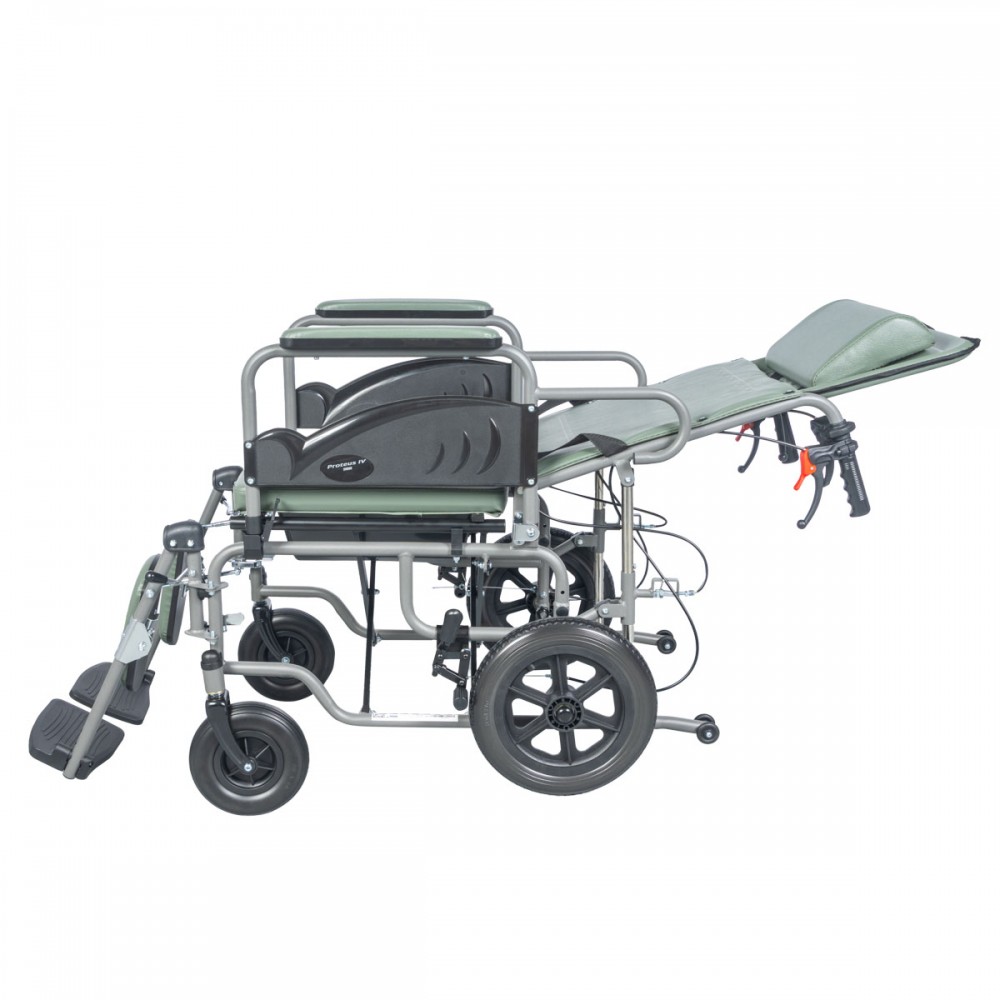 Αναπηρικό Ανακλινόμενο Αμαξίδιο  “PROTEUS IV” Reclining με Δοχείο Τουαλέτα Σχήματος U. 0811928. 