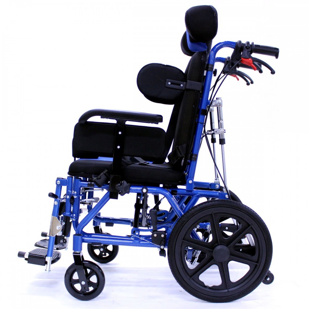 Ειδικό Παιδικό Αναπηρικό Αμαξίδιο Αλουμινίου AZURA II. Πλάτος Καθίσματος 42cm. Βάρος Χρήστη 100Kg. Μπλε. 0811982. 