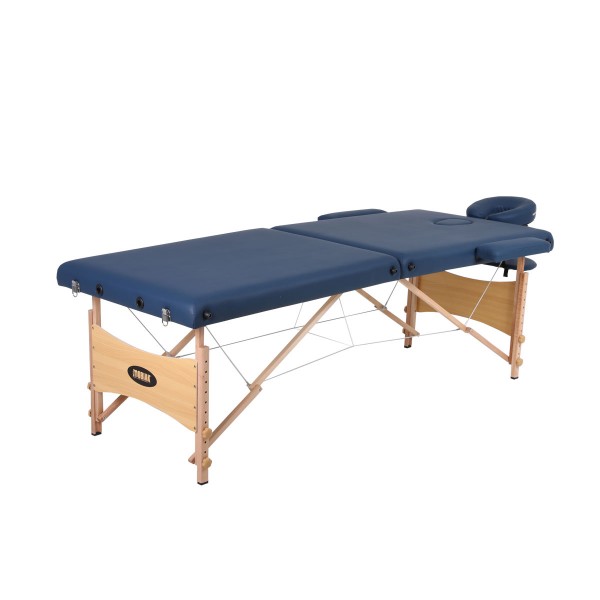 Ξύλινο Πτυσσόμενο Κρεβάτι Μασάζ 2 Τμημάτων με Αξεσουάρ. 185x70x61-86cm. Μπλε. 0812300.  Ξύλινο Πτυσσόμενο Κρεβάτι Μασάζ 2 Τμημάτων με Αξεσουάρ. 185x70x61-86cm. Μπλε. 0812300.