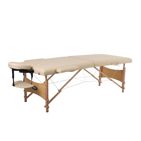 Ξύλινο Πτυσσόμενο Κρεβάτι Μασάζ 2 Τμημάτων με Αξεσουάρ. 185x70x61-86cm. Μπεζ. 0812302.  Ξύλινο Πτυσσόμενο Κρεβάτι Μασάζ 2 Τμημάτων με Αξεσουάρ. 185x70x61-86cm. Μπεζ. 0812302.