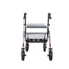 Περιπατητήρας Rollator με Τραπεζάκι-Δίσκο & Καλαθάκι. Ατσάλινος-Πτυσσόμενος. Τροχοί 8''. Μέγιστο Βάρος 120 Kg. Γκρι. 0813101. 