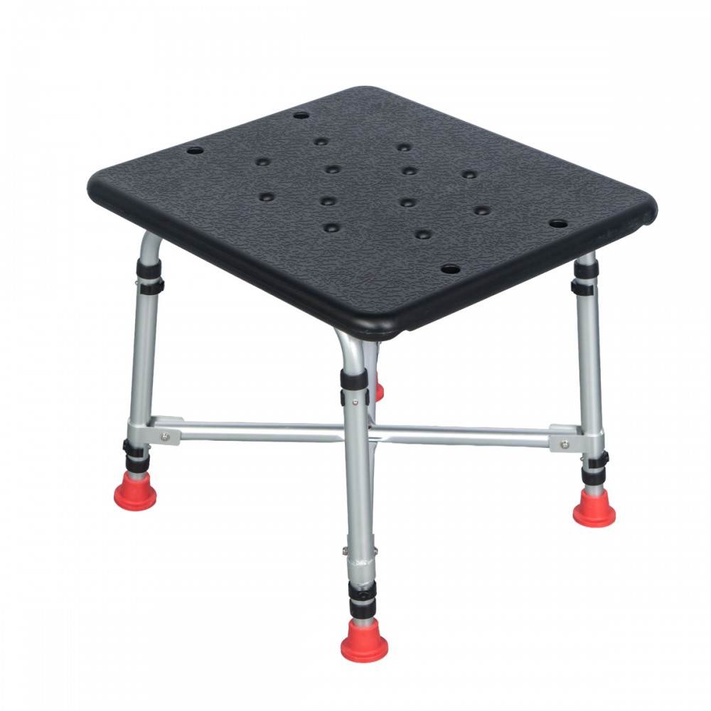 Καρέκλα Μπάνιου Βαρέος Τύπου Χωρίς Πλάτη. Μέγιστο Βάρος Χρήστη 180Kg. Μαύρο. 