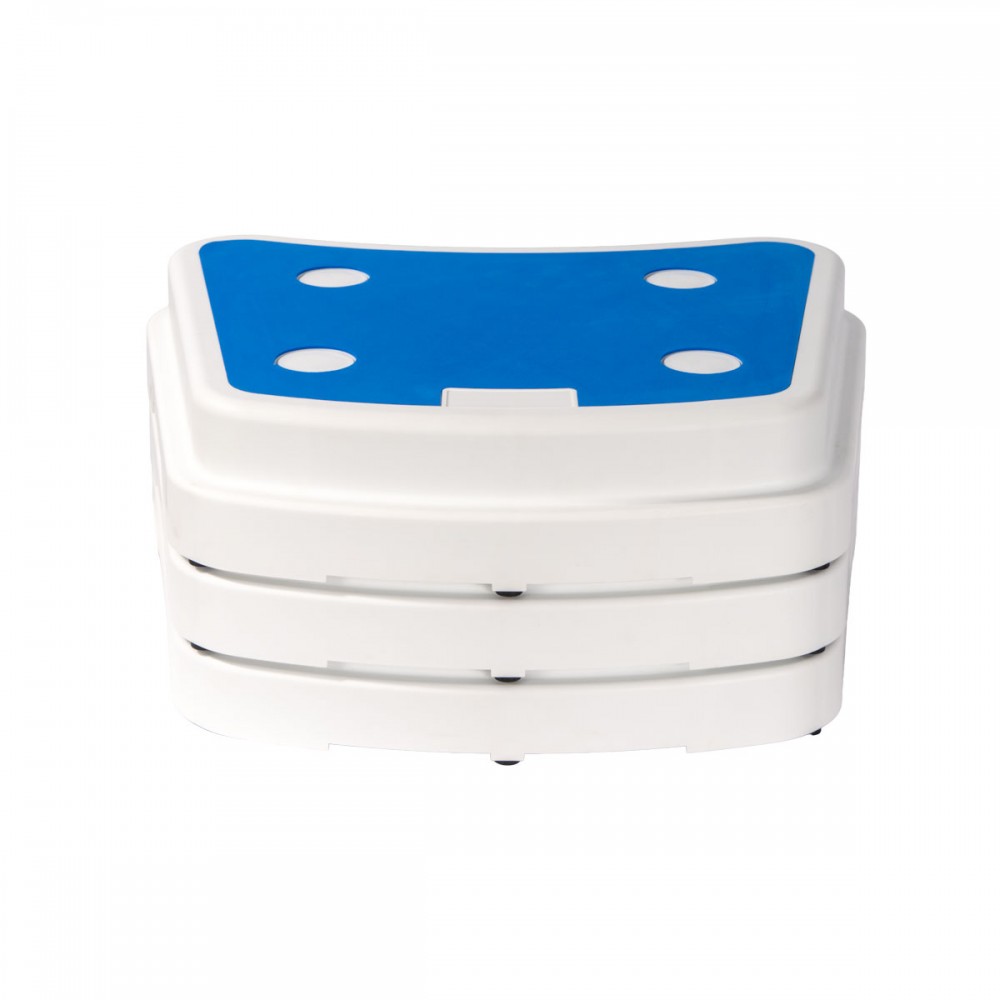 Σκαλοπάτι Μπάνιου. Στοιβαζόμενος Σχεδιασμός. Μέγιστο Βάρος 130Kg. 38x48x10cm. 