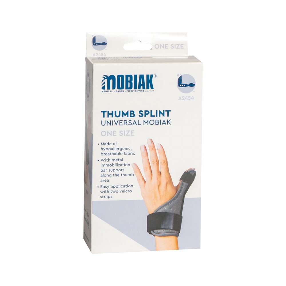 Νάρθηκας Ακινητοποίησης Αντίχειρα με Μπανέλα & Ιμάντες Velcro. Υποαλλεργικό Ύφασμα. Αμφιδέξιος. One Size. A2454. 