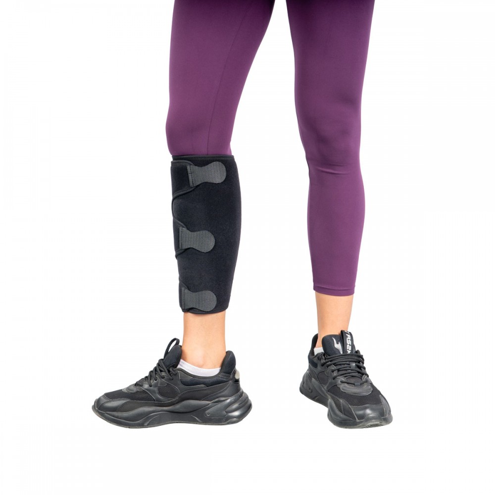 Περικνημίδα με Δέστρες Σταθεροποίησης. Αμφιδέξιο. Μαύρο. One Size. L2469.