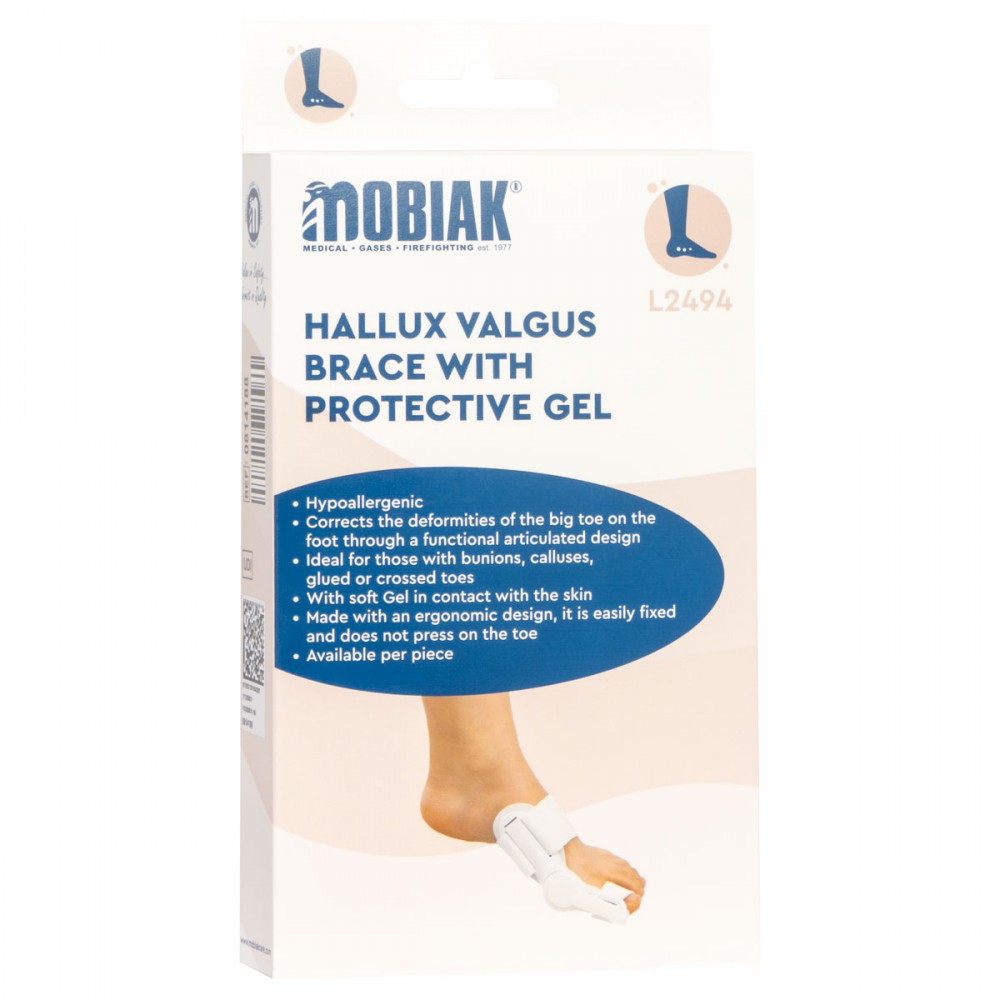 Αρθρωτός Νάρθηκας Βλαίσου Μεγάλου Δακτύλου με Προστατευτικό Gel. Αμφιδέξιο. One Size. 1Τεμάχιο. L2494. 