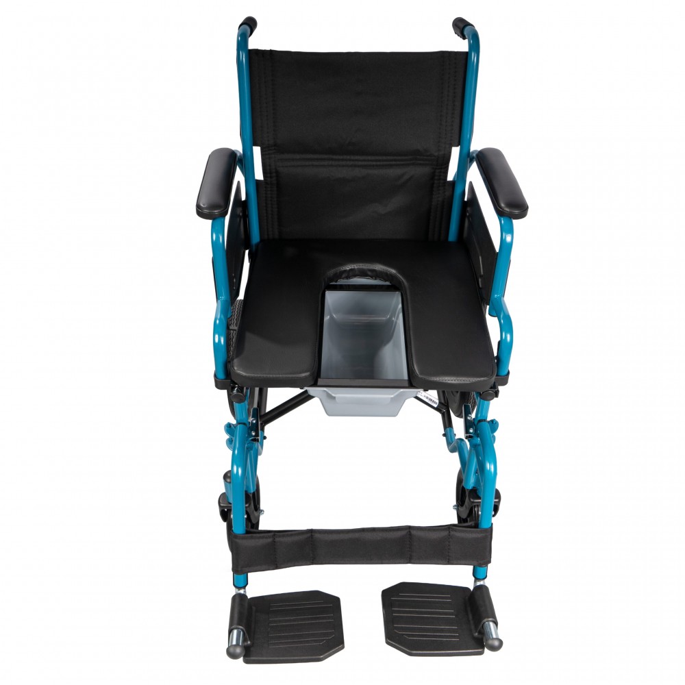 Αναπηρικό Αμαξίδιο με Δοχείο Τουαλέτας “AEGEUS”. Οπίσθιοι Τροχοί 12’’. Κάθισμα 44cm. 0815020.