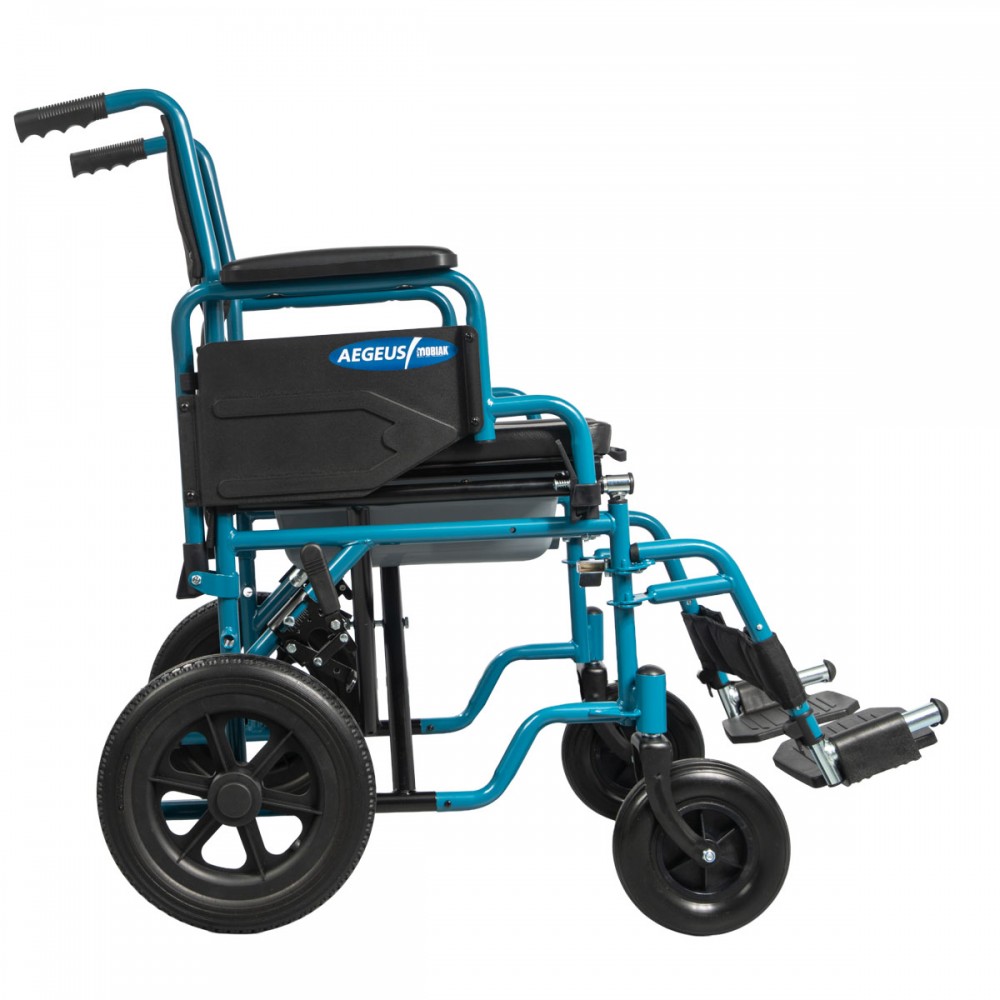 Αναπηρικό Αμαξίδιο με Δοχείο Τουαλέτας “AEGEUS”. Οπίσθιοι Τροχοί 12’’. Κάθισμα 44cm. 0815020.
