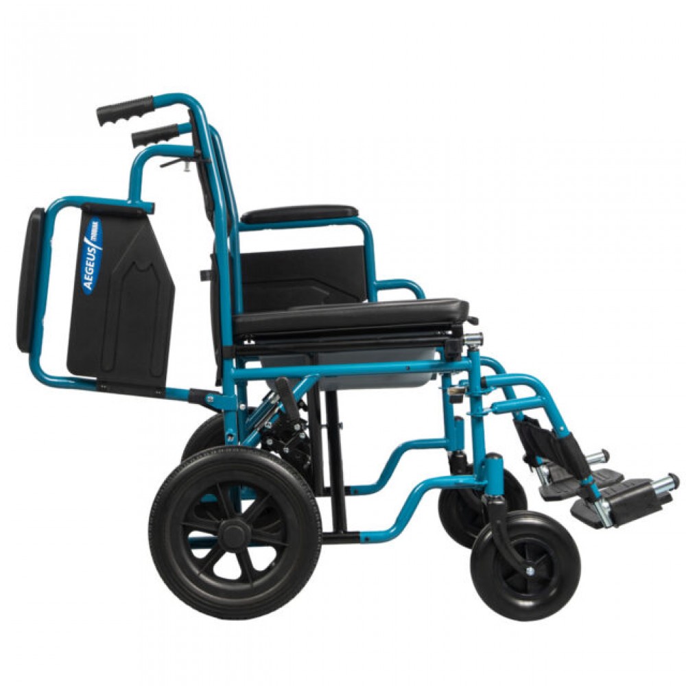 Αναπηρικό Αμαξίδιο με Δοχείο Τουαλέτας “AEGEUS”. Οπίσθιοι Τροχοί 12’’. Κάθισμα 44cm. 0815020.