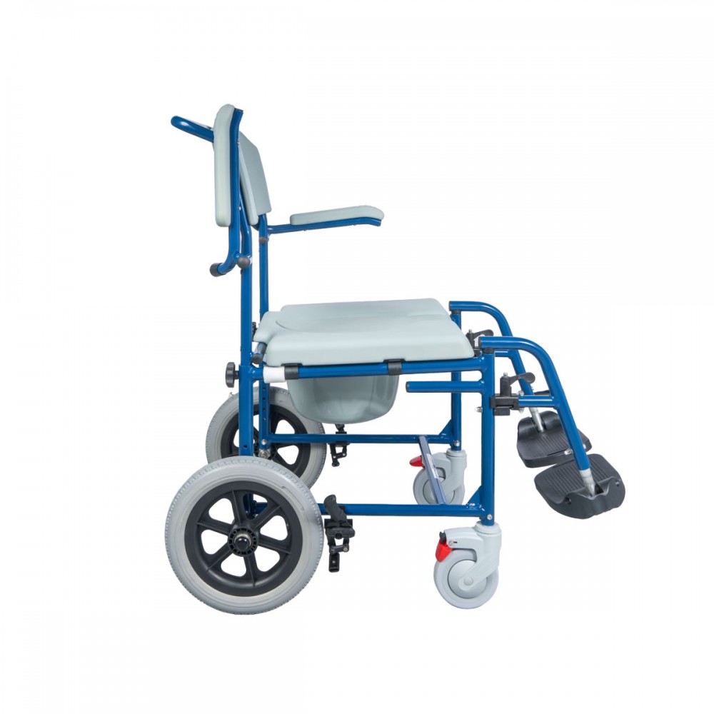 Αναπηρικό Αμαξίδιο-Καρέκλα με Δοχείο Τουαλέτα RHINO. Πλάτος Καθίσματος 47cm. Τροχοί 12''. 0815021.