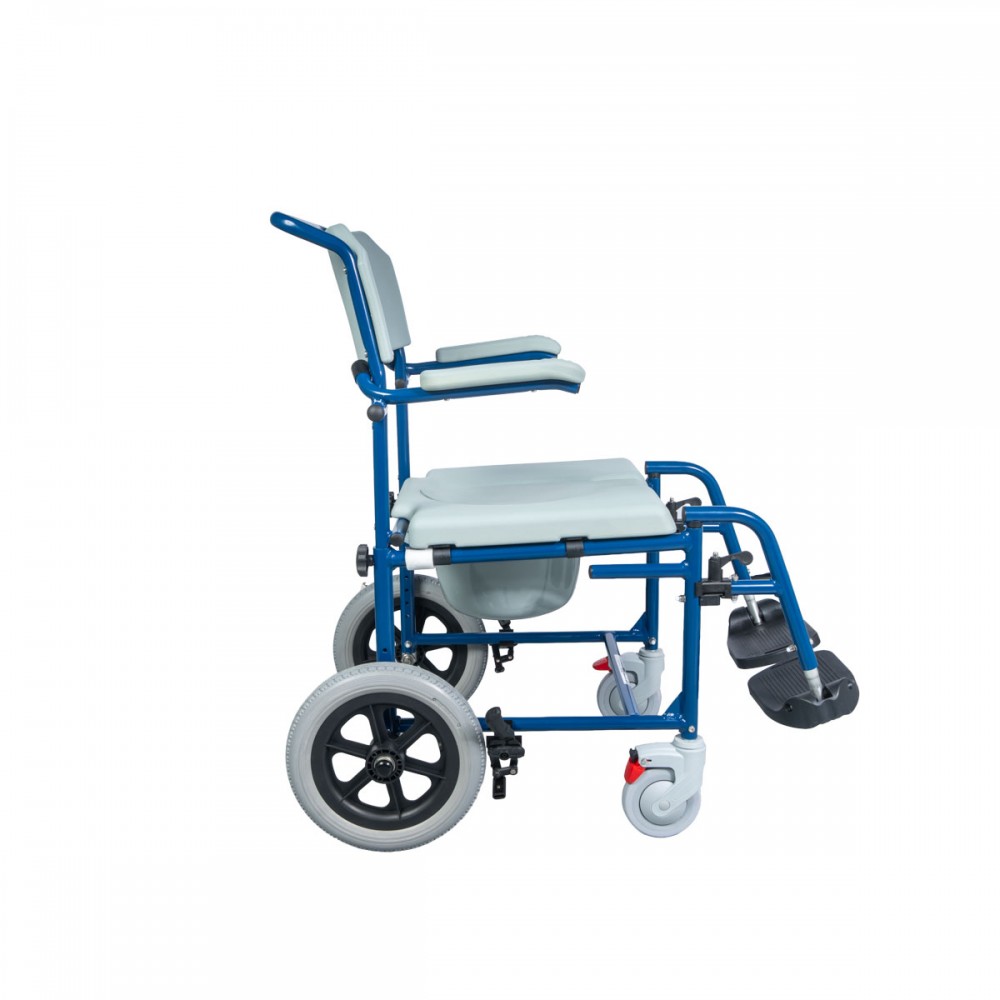 Αναπηρικό Αμαξίδιο-Καρέκλα με Δοχείο Τουαλέτα RHINO. Πλάτος Καθίσματος 47cm. Τροχοί 12''. 0815021.