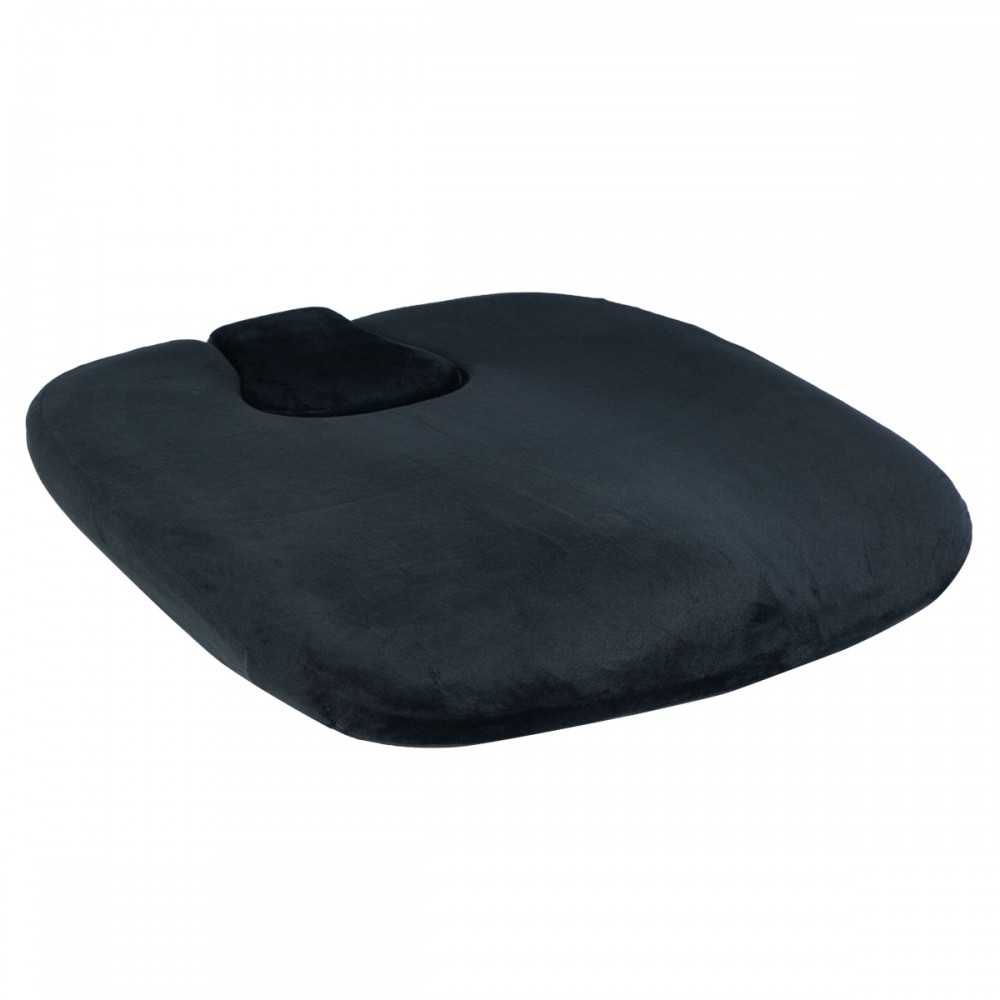 Μαξιλάρι Κόκκυγα "PREMIUM" Memory Foam με Αφαιρούμενη Εγκοπή U. 45x43x12cm. Μαύρο. 0815765. 