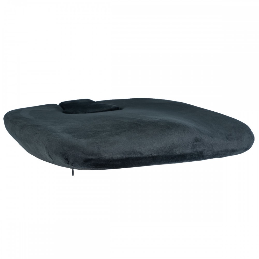 Μαξιλάρι Κόκκυγα "PREMIUM" Memory Foam με Αφαιρούμενη Εγκοπή U. 45x43x12cm. Μαύρο. 0815765. 