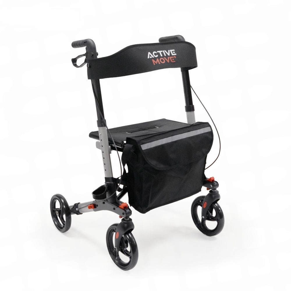 Περιπατητήρας Rollator ACTIVE MOVE. Αλουμινίου. Αναδιπλούμενος. Βάρος Χρήστη 135 Kg. 