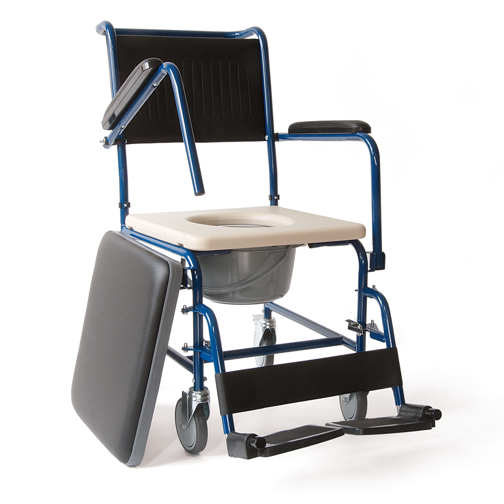 Αναπηρικό Αμαξίδιο Απλού Τύπου με Δοχείο Τουαλέτας WC. Πλάτος Καθίσματος 43cm. 
