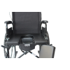 Χειροκίνητο Αναπηρικό Αμαξίδιο PW020118A-WC με Δοχείο Τουαλέτας. Αφαιρούμενα Πλαϊνά και Υποπόδια. Φρένα Συνοδού-Ζώνη Ασφαλείας. Πλάτος Καθίσματος 45cm. Μαύρο. 