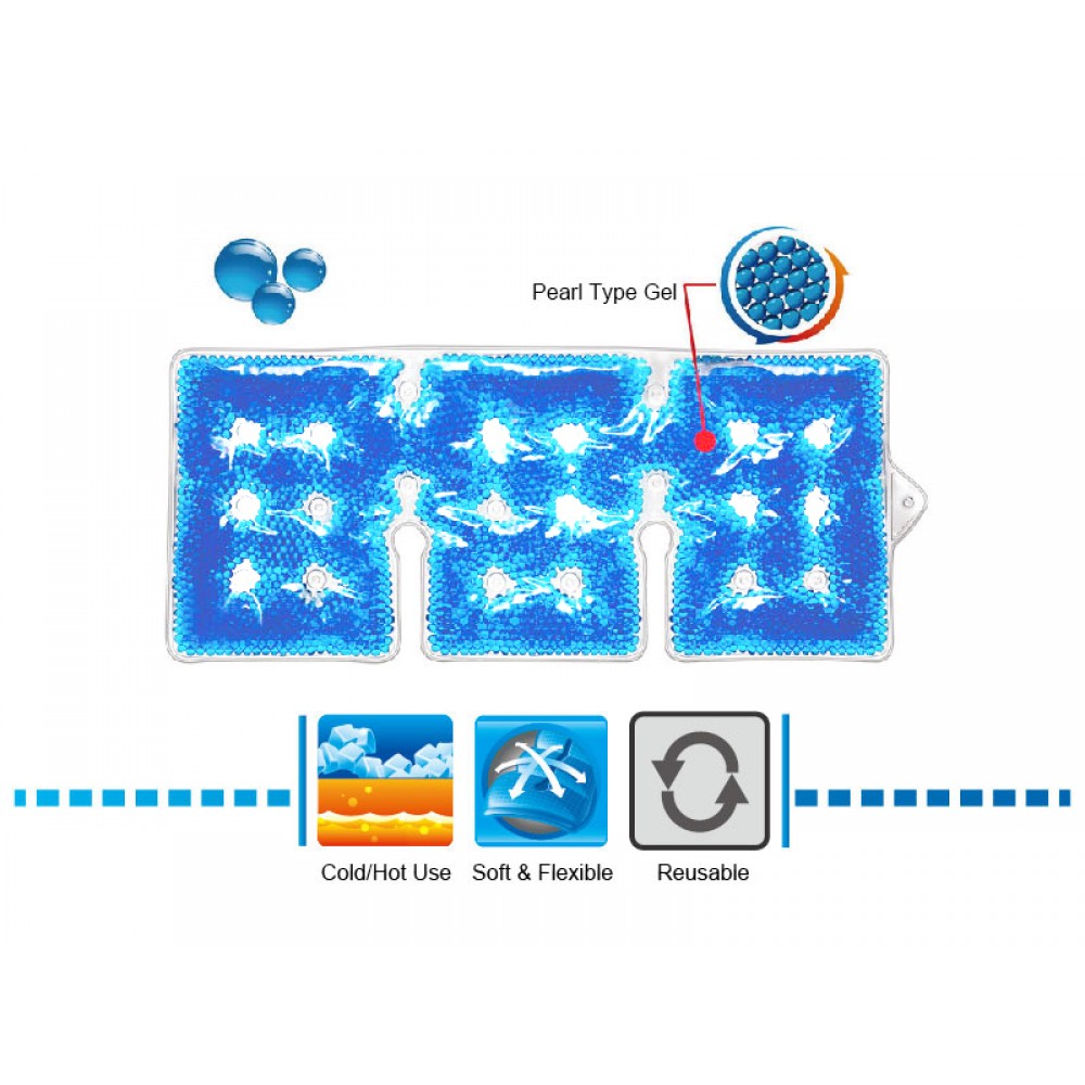 Επίθεμα Κύστη με Pearl Gel για Κρυοθεραπεία - Θερμοθεραπεία Αυχένα - Ώμου. 45x19 cm.