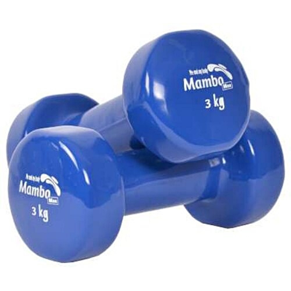 Αλτήρας Χεριών Mambo Max Dumbbell MVS με Επικάλυψη Βινυλίου. 3,0Kg. Μπλε. 1Τεμάχιο. AC-3295. 