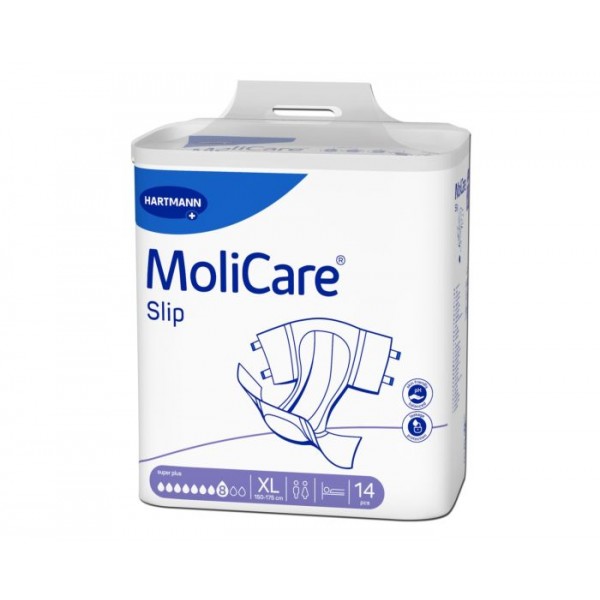 Πάνες Ακράτειας Νύχτας Ανδρικές-Γυναικείες MoliCare® Flash Slip Super Plus 8 Σταγόνων. Μέγεθος Extra Large. 14 Τεμάχια.
