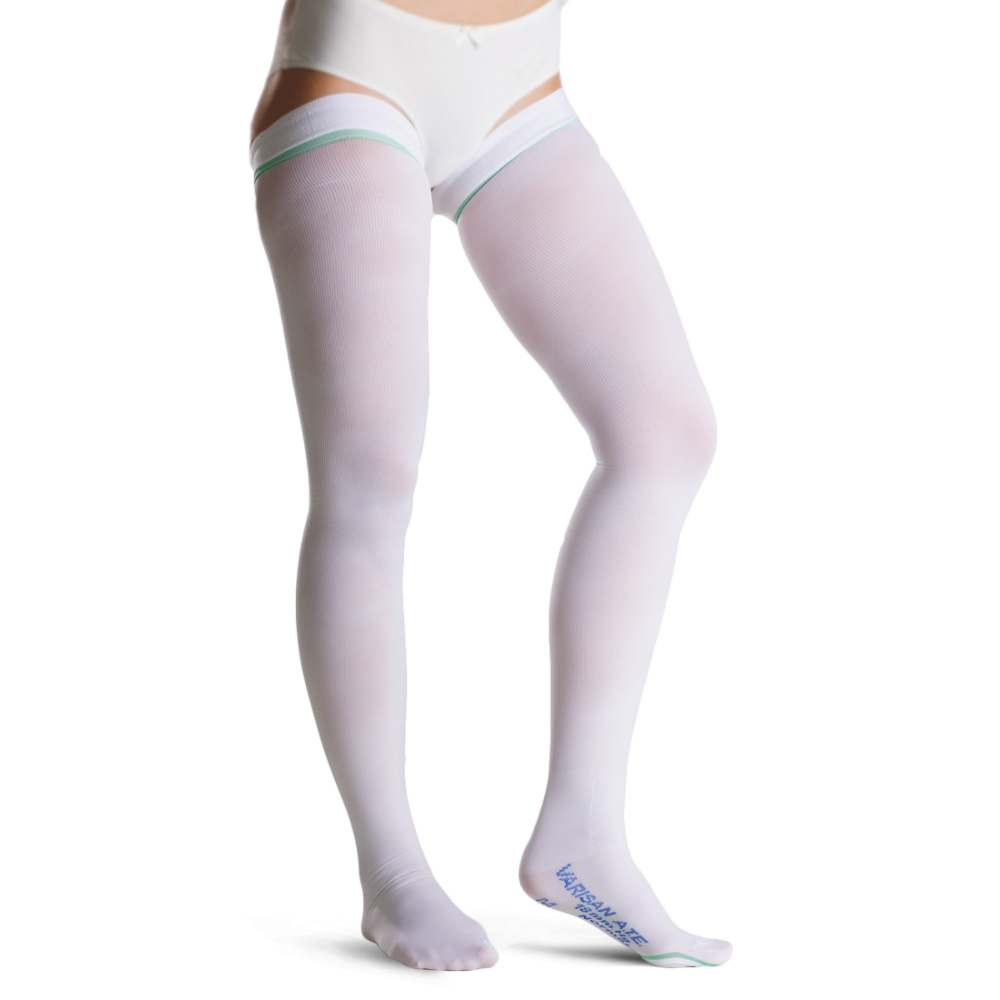 Αντιθρομβωτικές Κάλτσες Ριζομηρίου Varisan AntiThromboEmbolic. Ανδρικές-Γυναικείες με Οπή Εξέτασης. 15-20mm Hg. Λευκό. 2043K. 